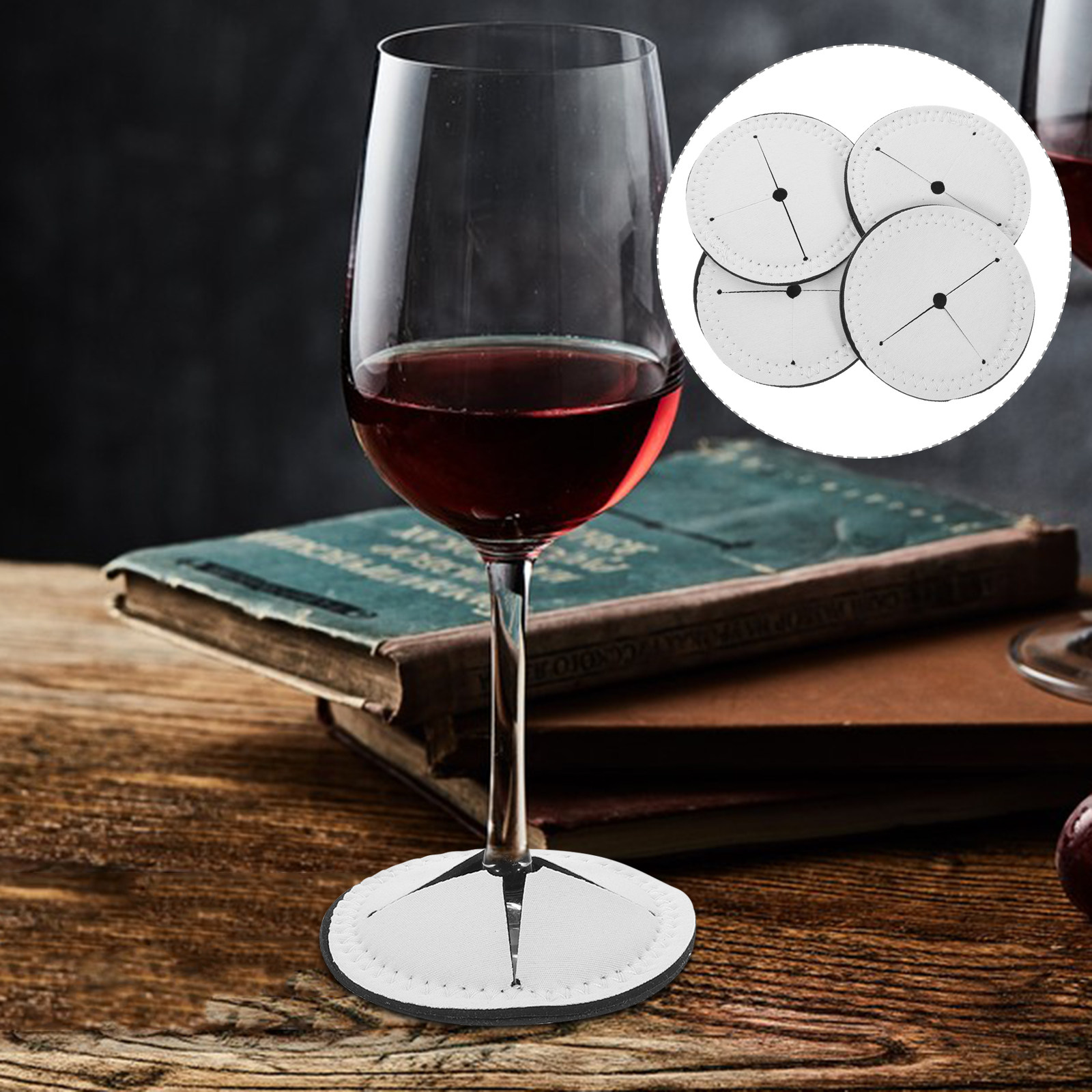 Coaster Sublimation Blank - 4 Posavasos Redondos de Sublimación en