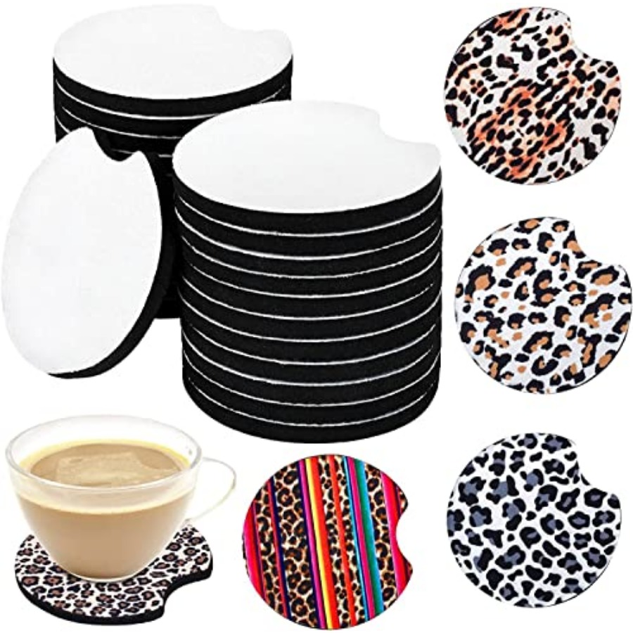 Coaster Sublimation Blank - 40 Posavasos Sublimables para Auto, con