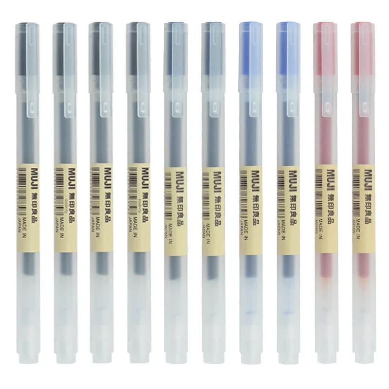Muji Stationery Gel Pen - 10-30 unids/set 0,38/0,5mm bolígrafo de Gel