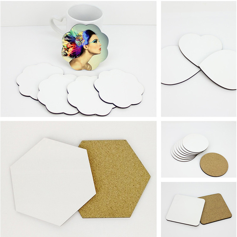 Coaster Sublimation Blank - 100 unids/lote DIY sublimación posavasos en