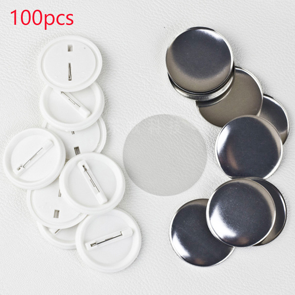 Button Badge Blank - Piezas de plástico en blanco para