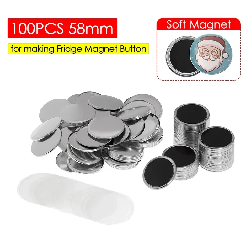 Button Badge Blank - 50/100 Uds. Pin magnético para insignia