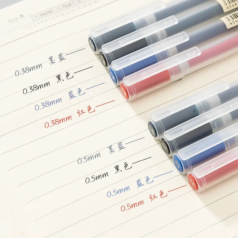 3-6 unids/set 0,38mm bolígrafo - Muji Stationery Gel Pen reseña y precio