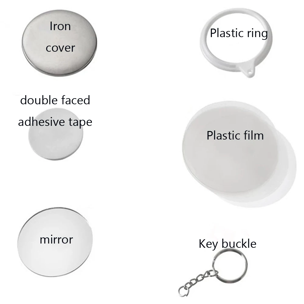 Nuevo 100 Uds llavero espejo i - Button Badge Blank reseña y precio